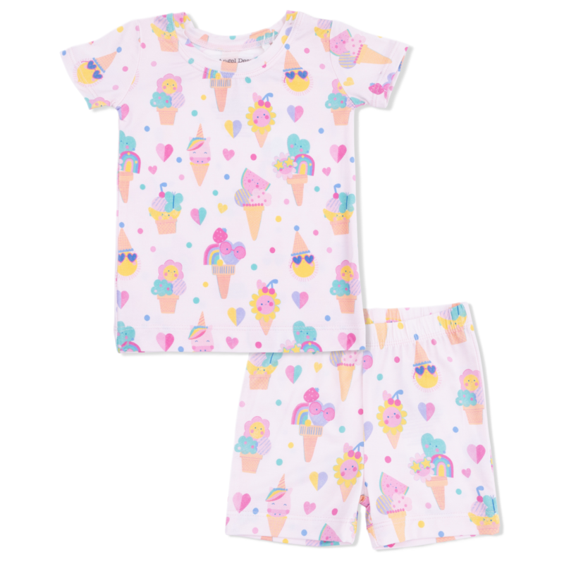 Angel Dear Angel Dear Loungewear Short Set - Ice Cream Fun Crew