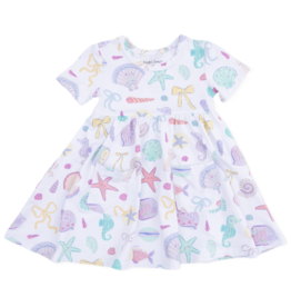 Angel Dear Angel Dear Twirly Dress & Cartwheel Short - Beach Days