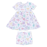 Angel Dear Angel Dear Twirly Dress & Cartwheel Short - Beach Days