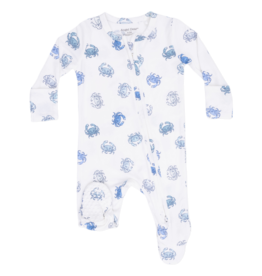 Angel Dear Angel Dear Zipper Footie - Blue Crabs