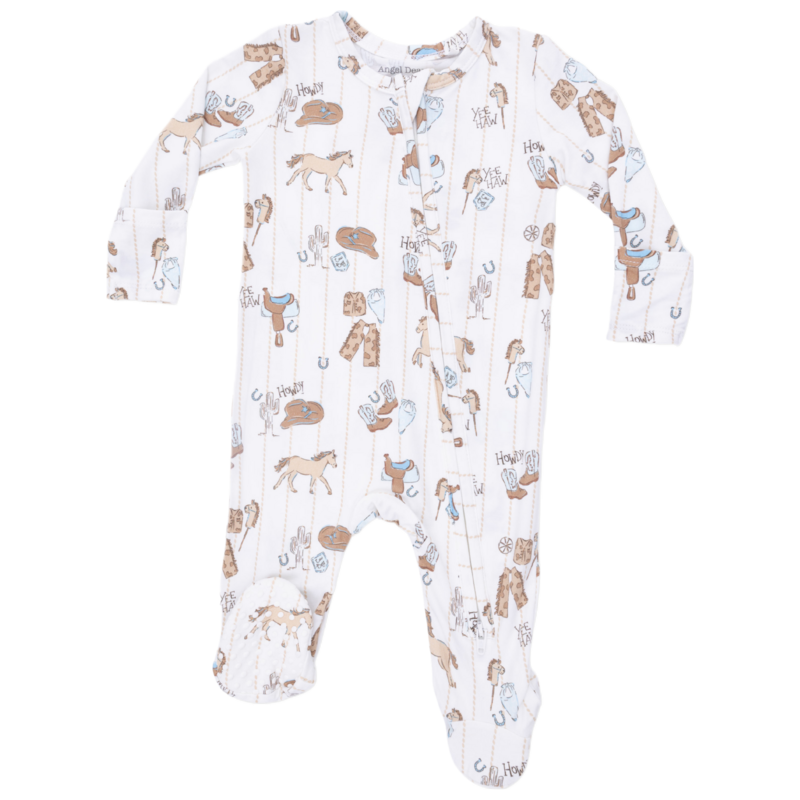 Angel Dear Angel Dear Zipper Footie - Cowboy Nursery