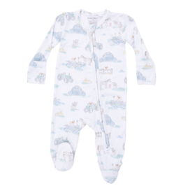 Angel Dear Angel Dear Zipper Footie - Farm Animal Party