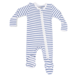 Angel Dear Angel Dear Zipper Footie - Navy Stripe