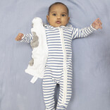 Angel Dear Angel Dear Zipper Footie - Navy Stripe