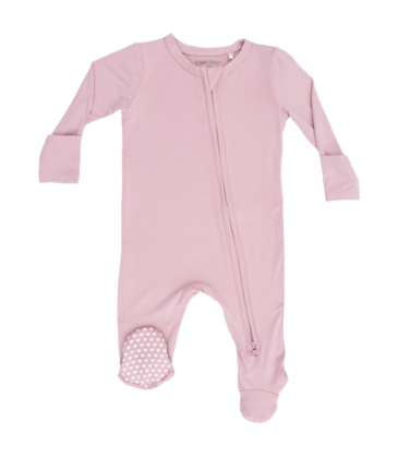 Angel Dear Angel Dear Zipper Footie - Solid Peachskin