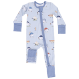 Angel Dear Angel Dear Zipper Romper - Baseballs Playing Baseball