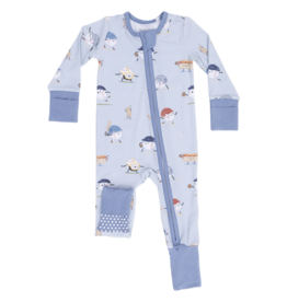 Angel Dear Angel Dear Zipper Romper - Baseballs Playing Baseball