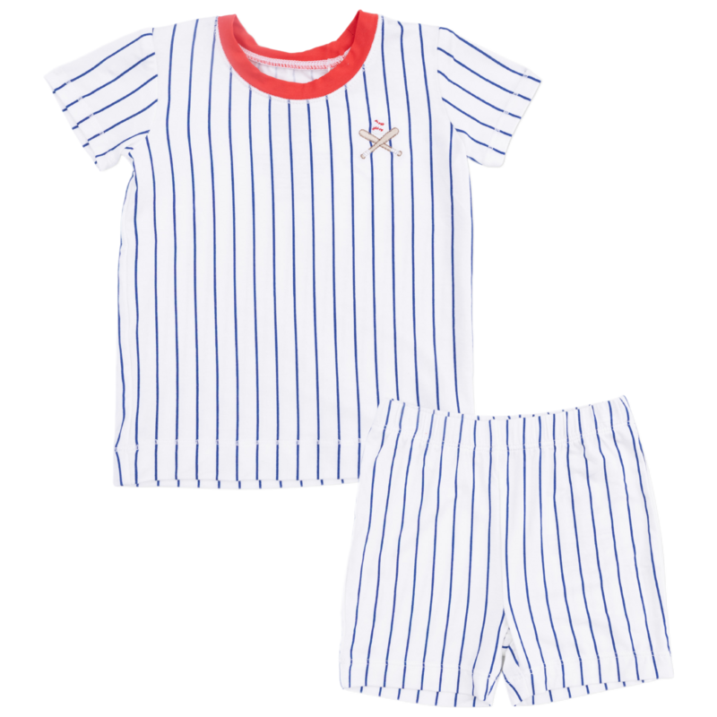 Angel Dear Angel Dear Loungewear Short Set - Baseball Stripe