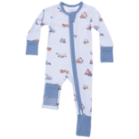 Angel Dear Angel Dear Zipper Romper - Construction Vehicles