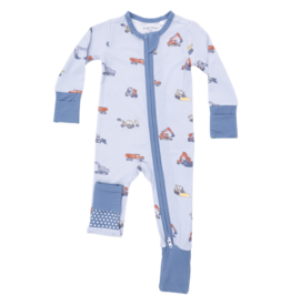 Angel Dear Angel Dear Zipper Romper - Construction Vehicles