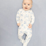 Angel Dear Angel Dear Zipper Footie - Puppy Toile Blue