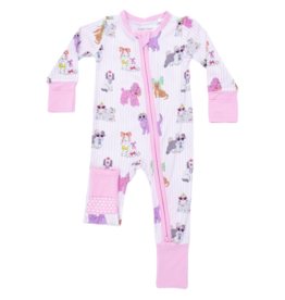 Angel Dear Angel Dear Zipper Romper - Fancy Dogs