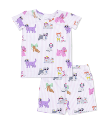 Angel Dear Angel Dear Loungewear Short Set - Fancy Dogs