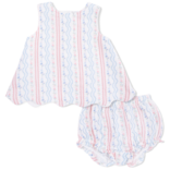 Angel Dear Angel Dear Scallop Back Top & Bloomer - Tulip Stripe