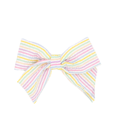 Wee Ones Wee Ones Medium Multi Seersucker Bowtie w/ Tails Bow
