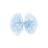 Wee Ones Wee Ones Medium Blue Flower Tulle Bow