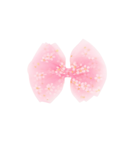 Wee Ones Wee Ones Medium Hot Pink Flower Tulle Bow