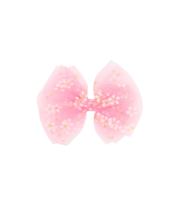 Wee Ones Wee Ones Medium Hot Pink Flower Tulle Bow