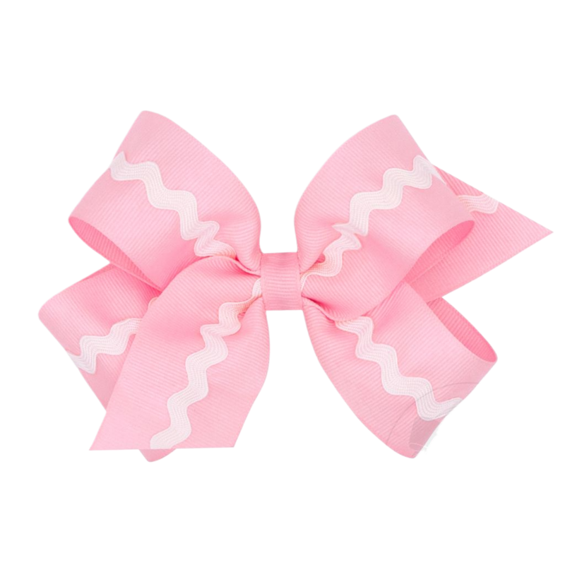 Wee Ones Wee Ones Medium Pearl Ric-Rac Trim Bow