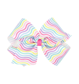 Wee Ones Wee Ones King Birthday Stripe Bow
