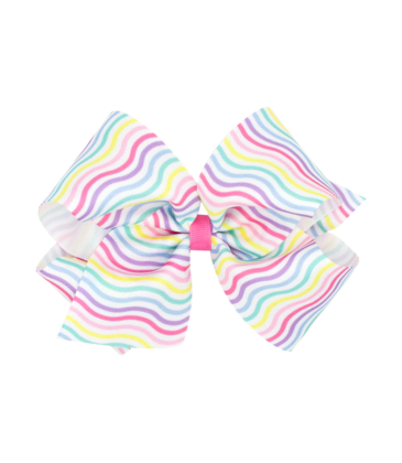 Wee Ones Wee Ones King Birthday Stripe Bow