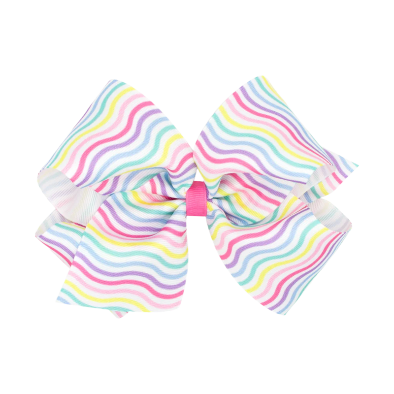 Wee Ones Wee Ones King Birthday Stripe Bow