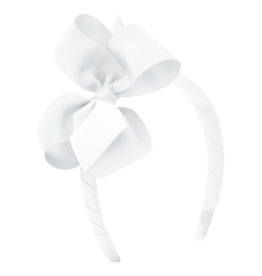 Wee Ones Wee Ones Medium White Bow on Headband