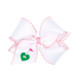 Wee Ones Wee Ones King Golf Green Emb Moonstitch Bow