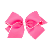 Wee Ones Wee Ones King Hot Pink w/ White Moonstitch Bow