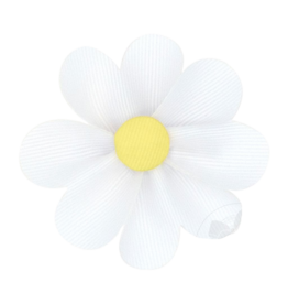Wee Ones Wee Ones White w/ Light Yellow Petal Flower Hair Clip