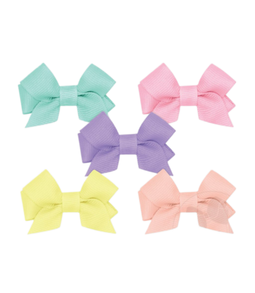Wee Ones Wee Ones 5pk Tiny Bows New Aqua Multi Pack