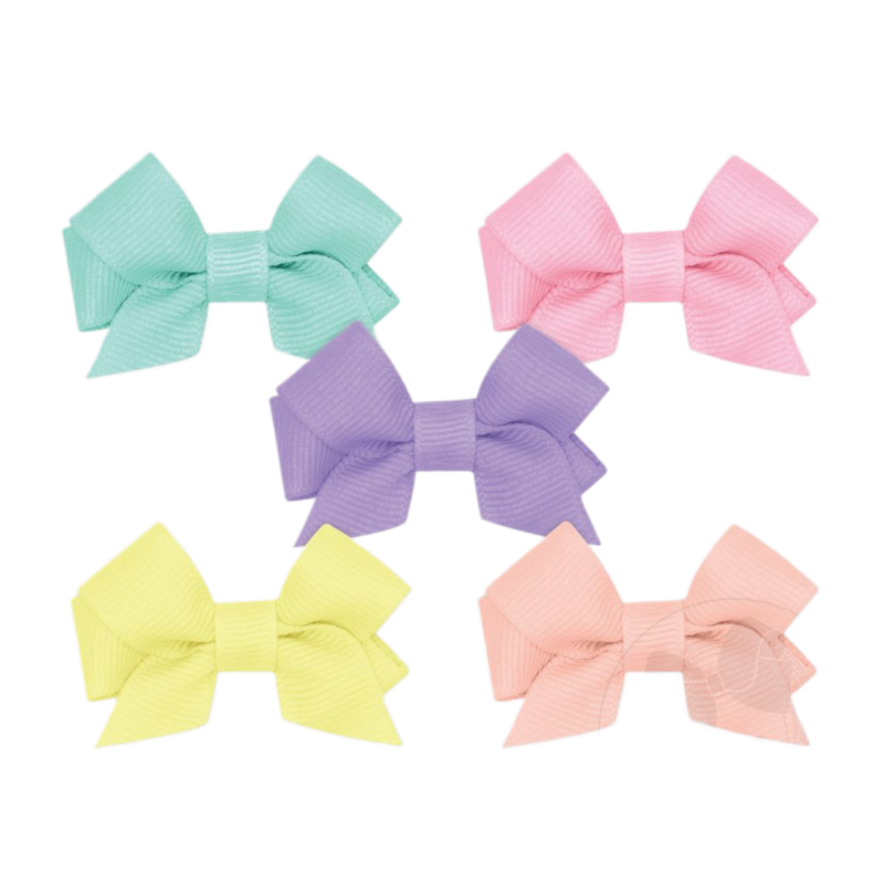 Wee Ones Wee Ones 5pk Tiny Bows New Aqua Multi Pack
