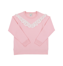 The Beaufort Bonnet Company TBBC Cassidy Comfy Crewneck - Sandpearl Pink/Worth Avenue White