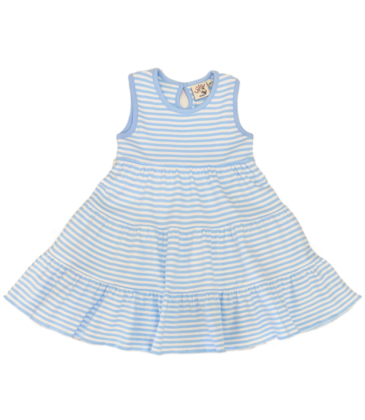 Luigi Luigi Lt. Blue Tiered Dress