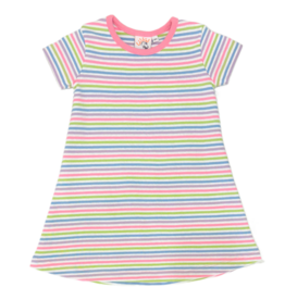 Luigi Luigi Multi Stripe A-Line Dress