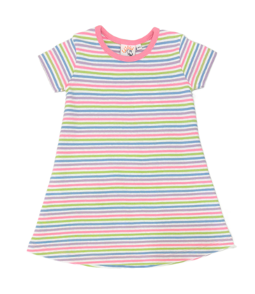 Luigi Luigi Multi Stripe A-Line Dress