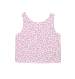 Belle Cher Belle Cher Pink Leopard Razorback Top