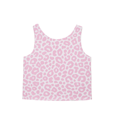 Belle Cher Belle Cher Pink Leopard Razorback Top
