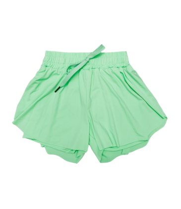 Belle Cher Belle Cher Neon Green Butterfly Shorts