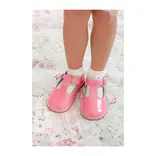 L'Amour Selina Scalloped T-Strap Mary Jane - Patent Malibu Pink