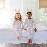 Lila + Hayes Lila + Hayes Grayson Pajama Set - Easter Bunnies Pink