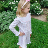 Lila + Hayes Lila + Hayes Emersyn Dress - Easter Bunnies Pink