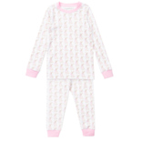 Lila + Hayes Lila + Hayes Grayson Pajama Set - Easter Bunnies Pink