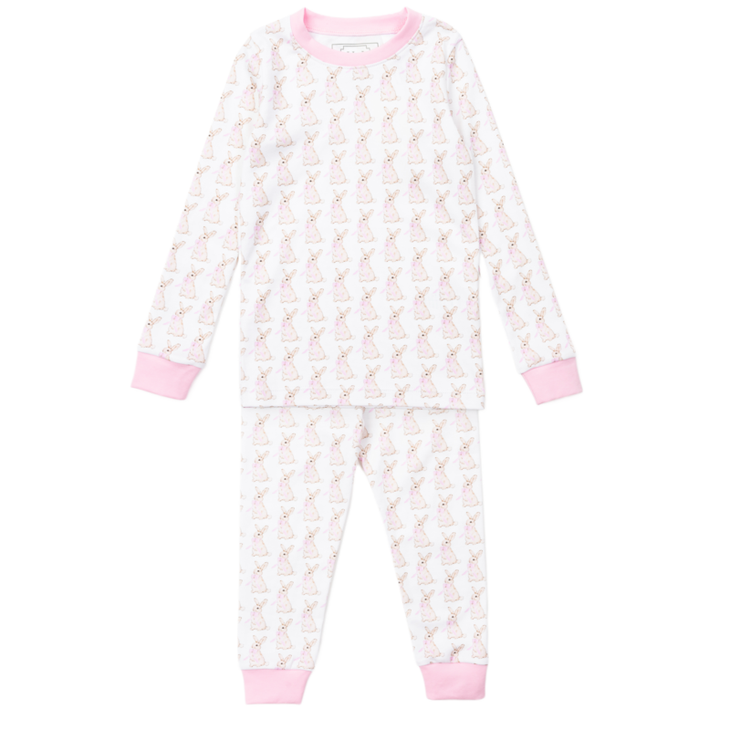 Lila + Hayes Lila + Hayes Grayson Pajama Set - Easter Bunnies Pink