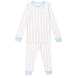 Lila + Hayes Lila + Hayes Grayson Pajama Set - Easter Bunnies Blue