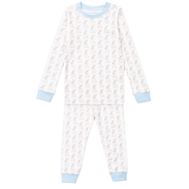 Lila + Hayes Lila + Hayes Grayson Pajama Set - Easter Bunnies Blue