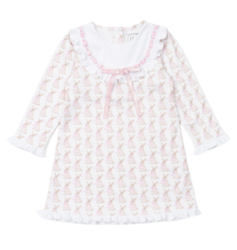 Lila + Hayes Lila + Hayes Emersyn Dress - Easter Bunnies Pink