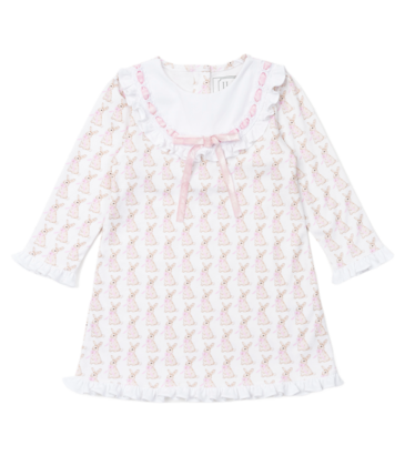 Lila + Hayes Lila + Hayes Emersyn Dress - Easter Bunnies Pink