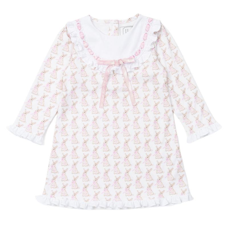 Lila + Hayes Lila + Hayes Emersyn Dress - Easter Bunnies Pink