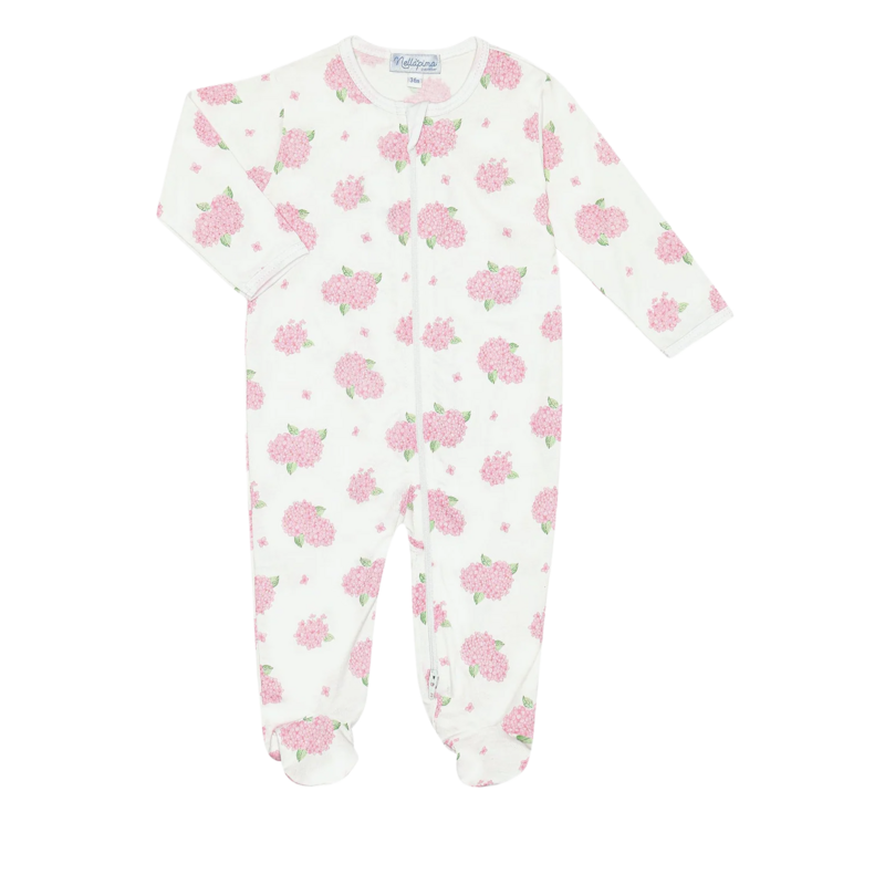 Nella Pima Nella Pima Hydrageas Zipper Footie